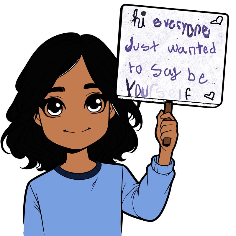 realistic girl holding up a sign