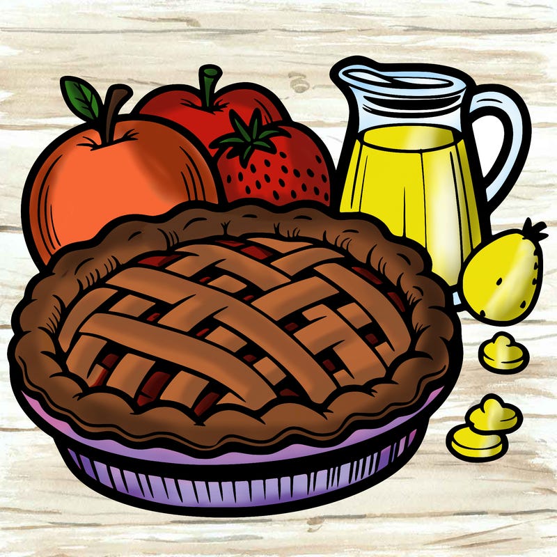 a pie of food