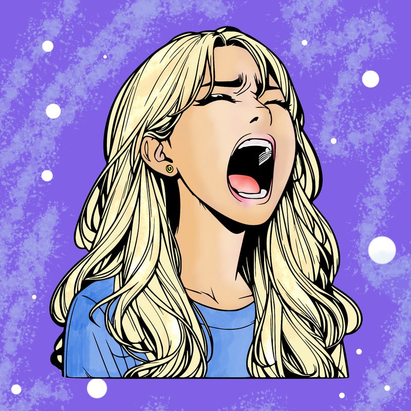 screaming realistic, girl