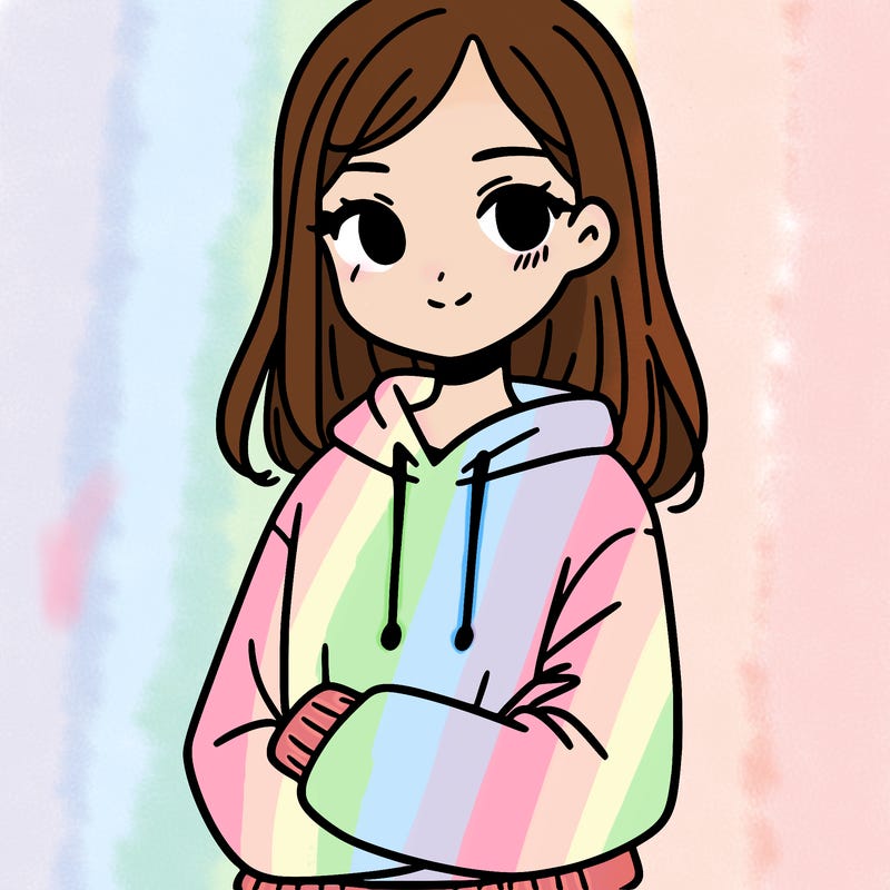 a girl in a sweatshirt