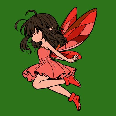 manga fairy flying