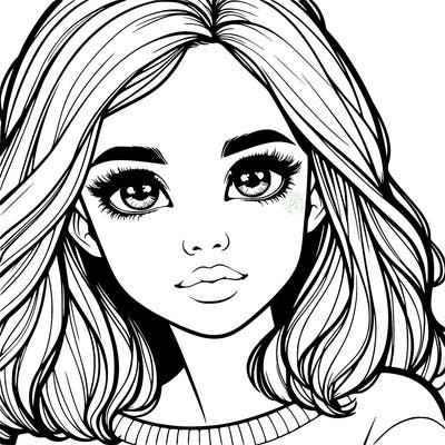 realistic girl whith cute eyes