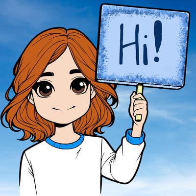 realistic girl holding up a sign