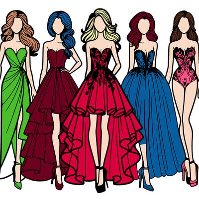 fashion models dresses