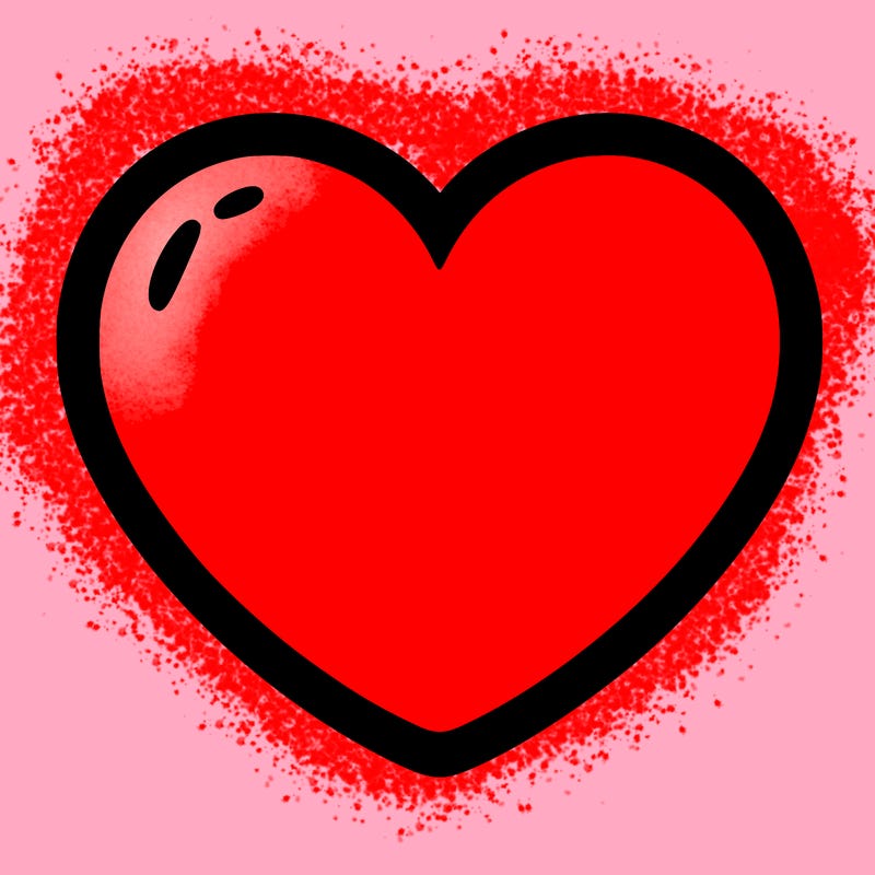 a blank heart