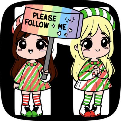 a girl holding  a sign  saying please  follow  me