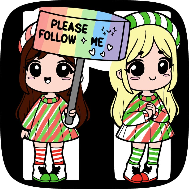 a girl holding  a sign  saying please  follow  me