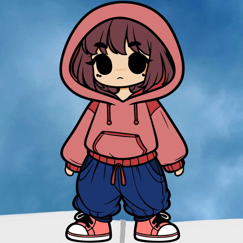 girl with baggy clothes