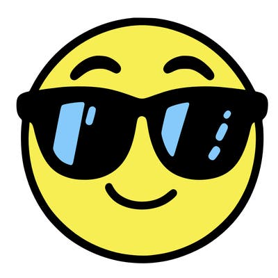emoji with sunglasses
