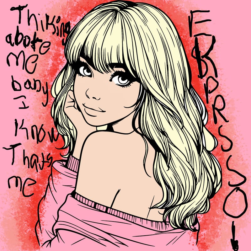 realistic girl with bangs looking over her shoulder