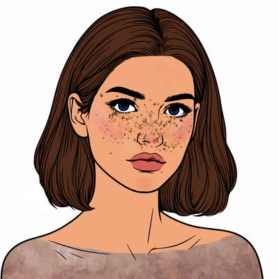 realistic portrait of woman