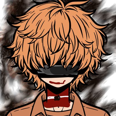 manga boy fluffy hair covering his eyes