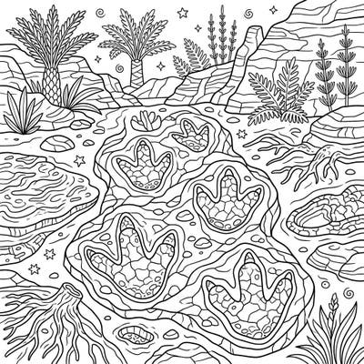 Embark on a creative journey to the age of dinosaurs with this captivating Brachiosaurus Footprints coloring page. Unearth the fossilized traces of these magnificent giants and bring the prehistoric world to vibrant life with your unique color palette.