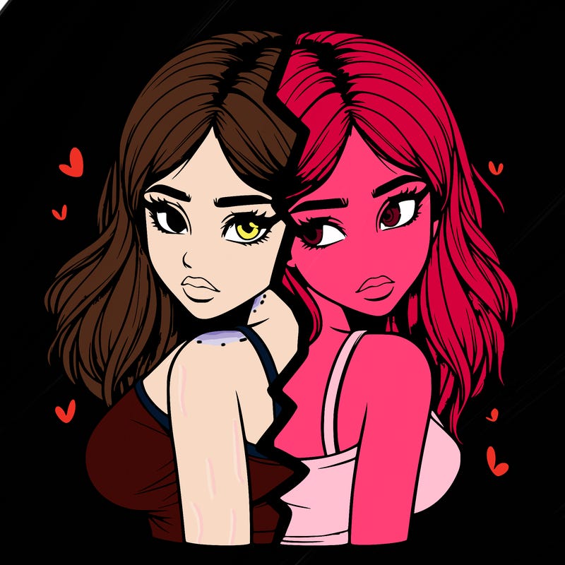 realistic girl split