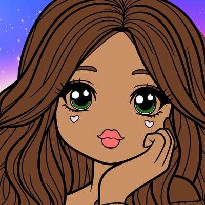 a cute teenage girl with lips