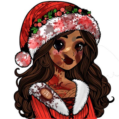 realistic christmas  girl