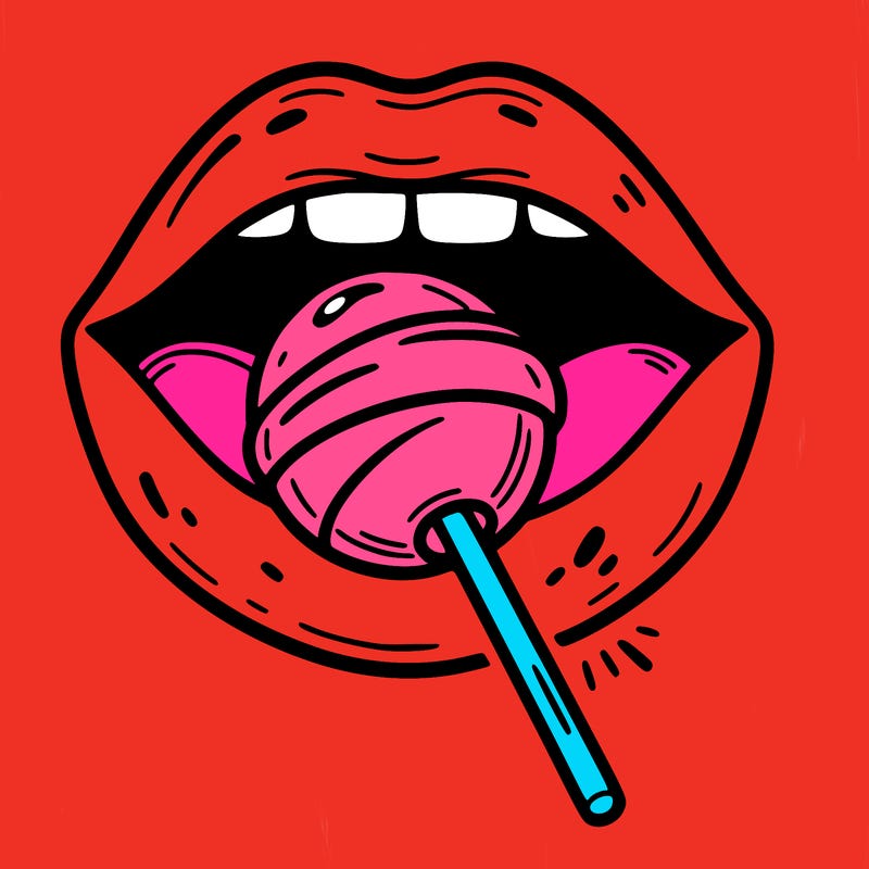 mouth with lollipop