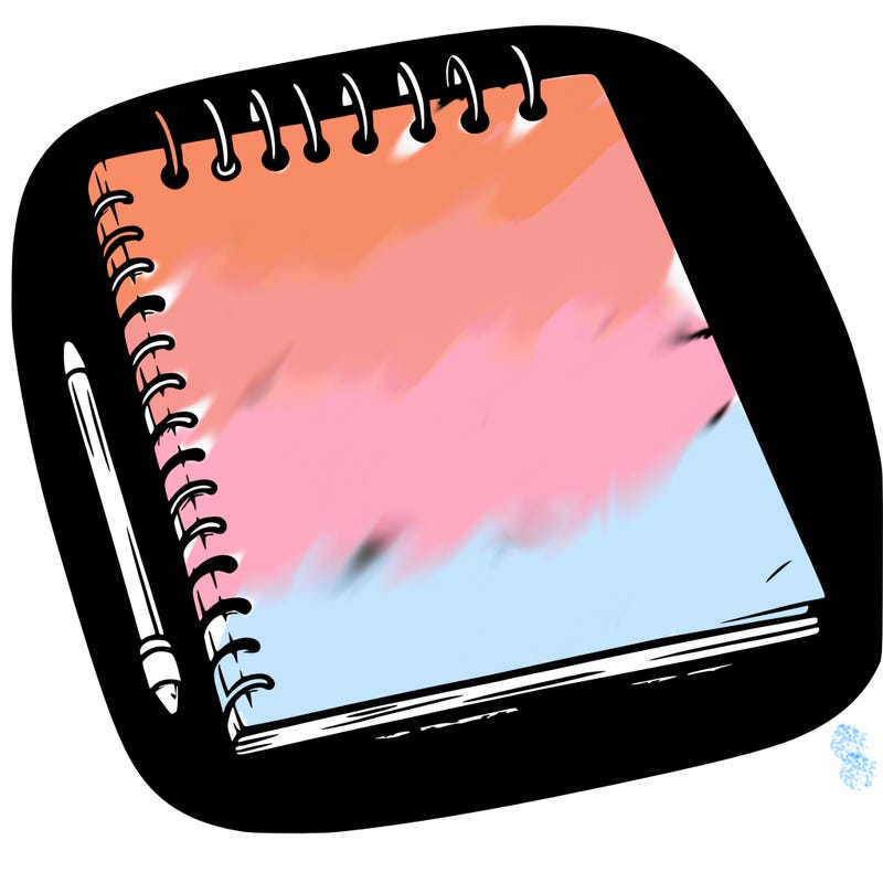a blank sketch pad