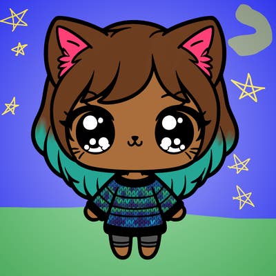 chibi doll cat