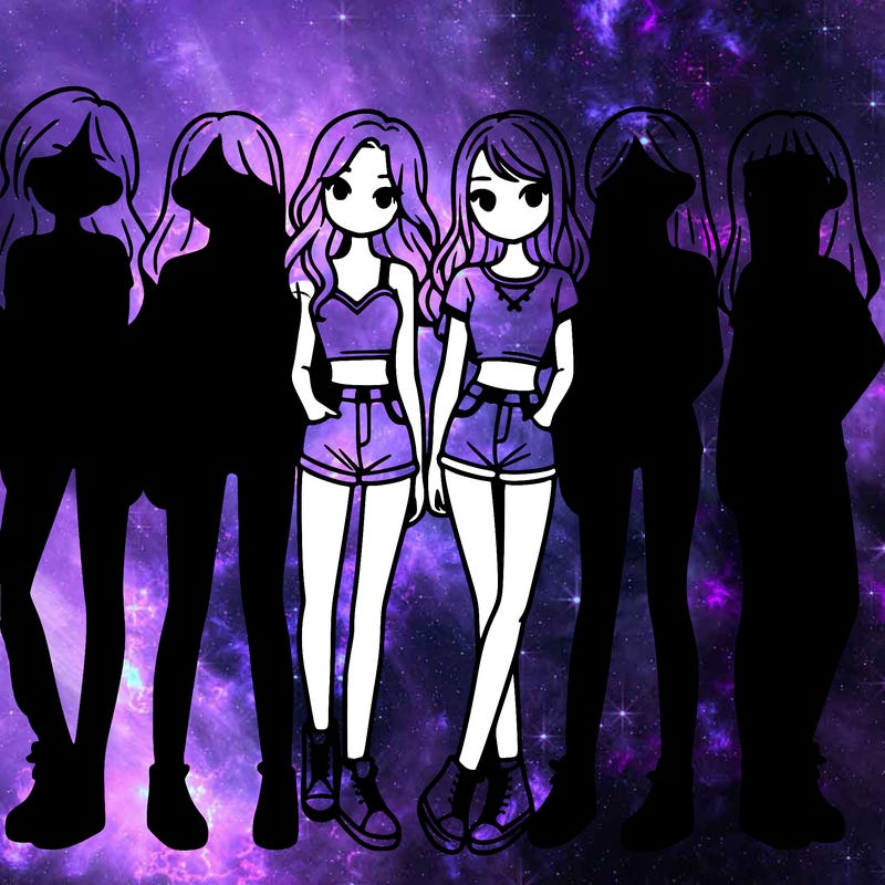 a group of girls wearing crop tops and shorts