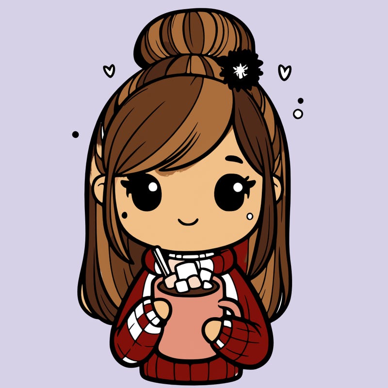 girl holding hot chocolate with marshmallow