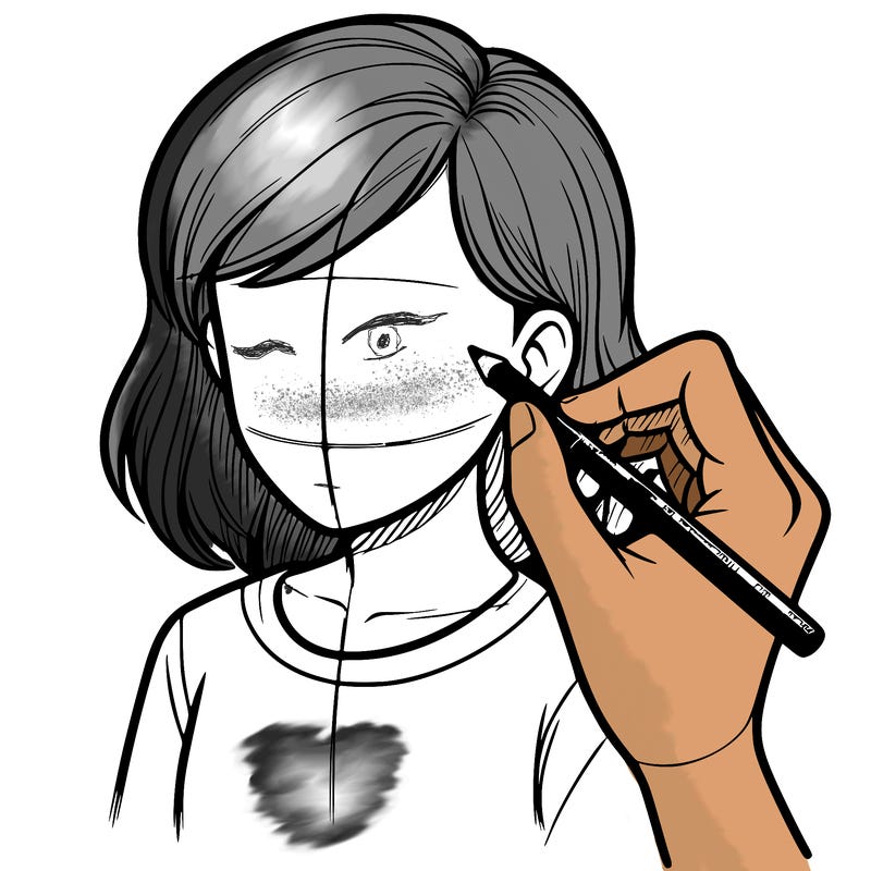 drawing a realistic person