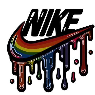 dripping nike logo