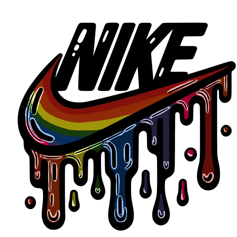 dripping nike logo