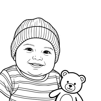 a cute handsome baby