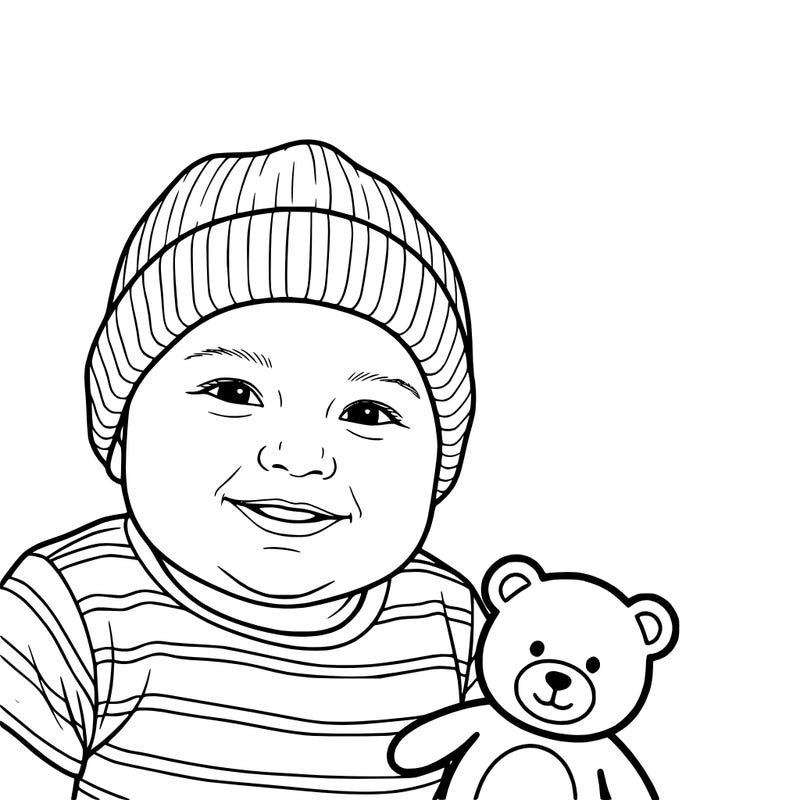 a cute handsome baby