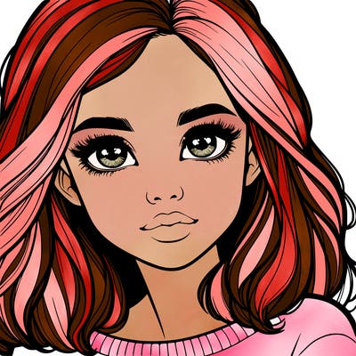 realistic girl whith cute eyes