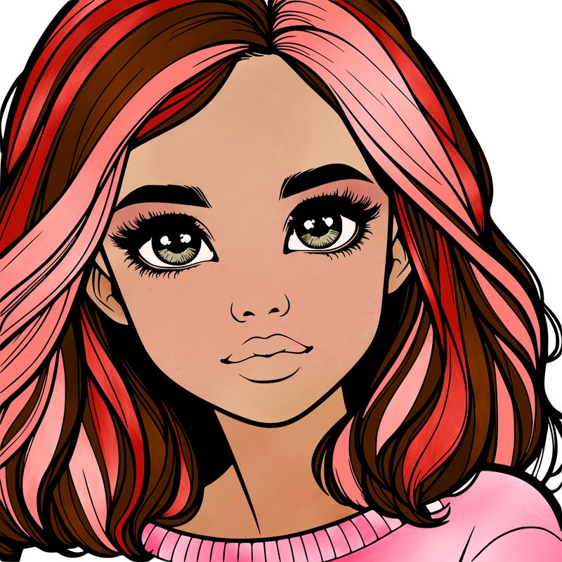 realistic girl whith cute eyes