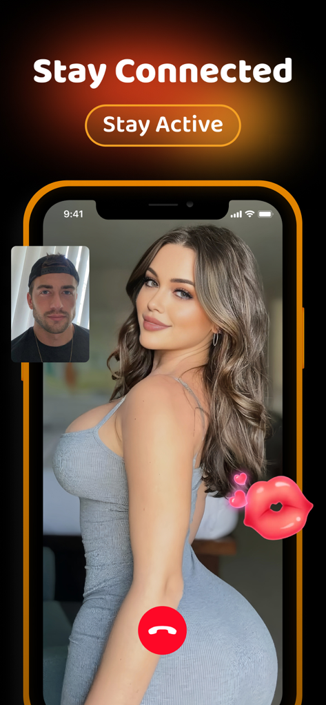 Haven - Video Call & Social - A smartphone displaying a live video call feature on the Haven social app.