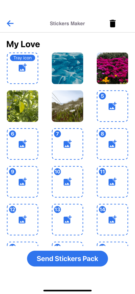 Status Saver Video Photo Save - Interface for creating custom sticker packs for WhatsApp