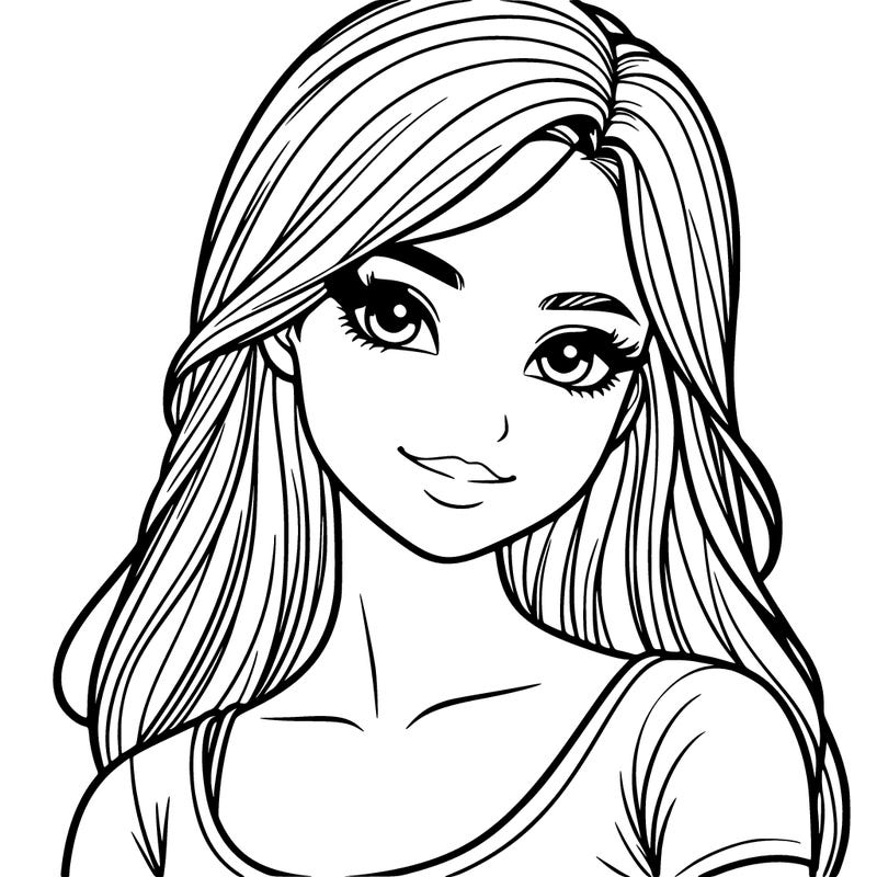 a pretty girl realistic