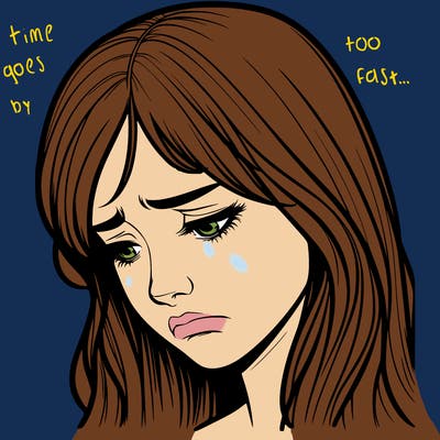 depressed realistic girl crying