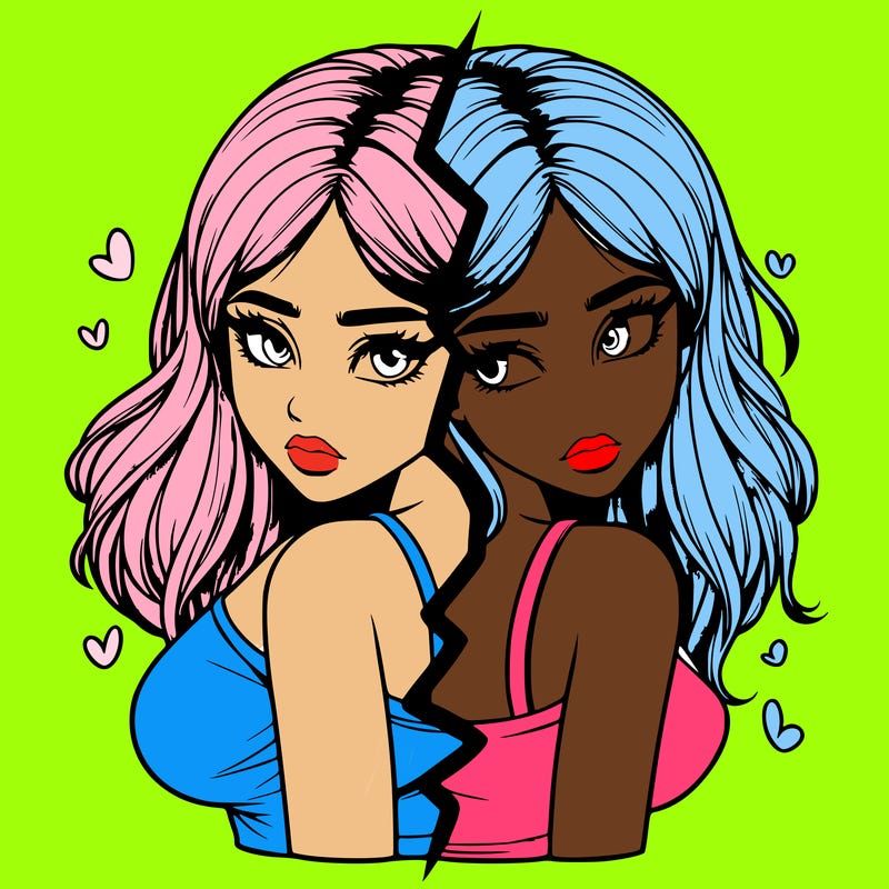 realistic girl split