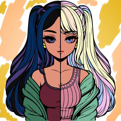 realistic girl split