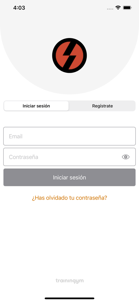 ULTRA GYM - Login screen of the Ultra Gym mobile app showing email and password input fields