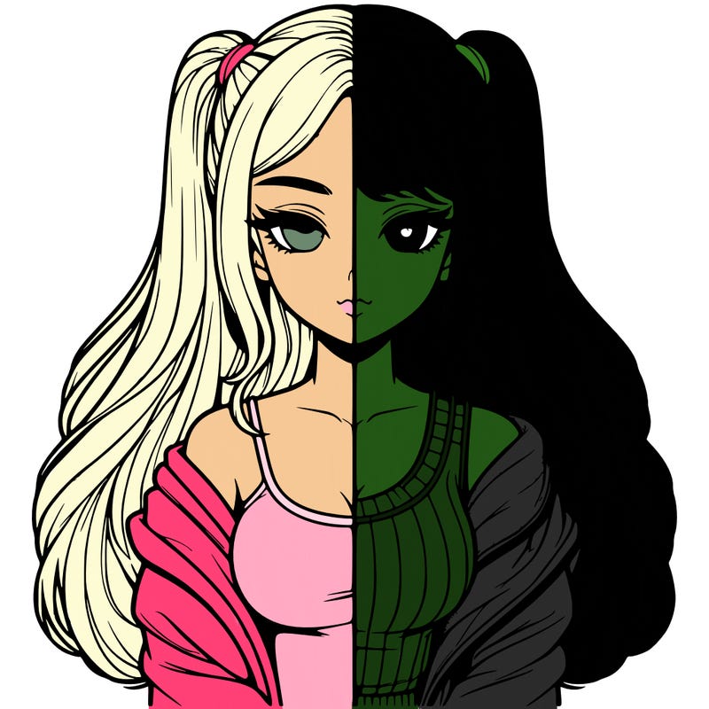 realistic girl split
