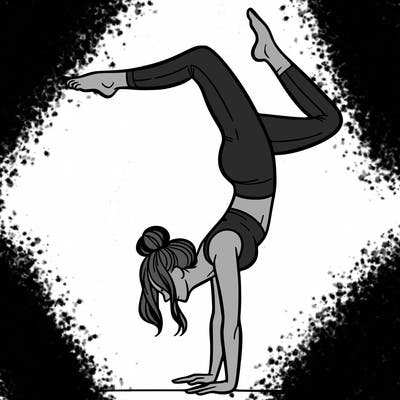 a woman doing a handstand