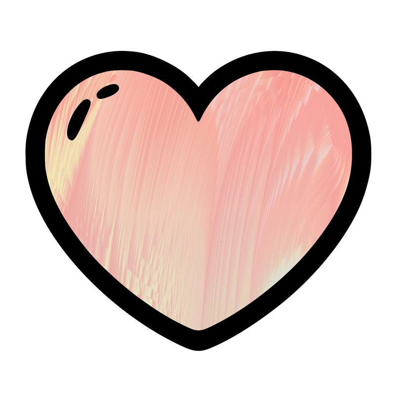 a blank heart