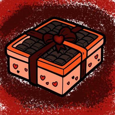 a box of chocolate for valentines day