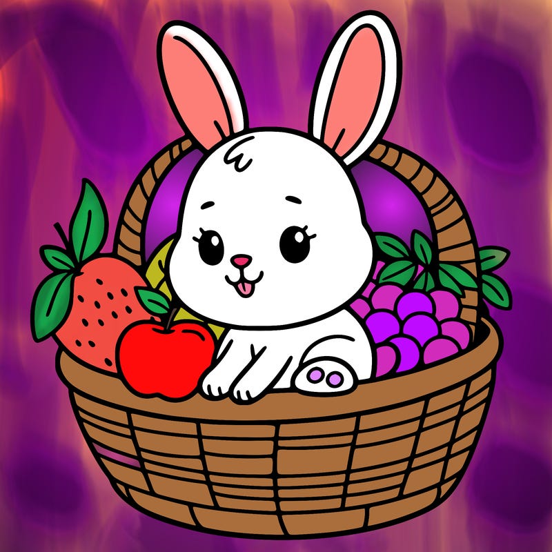 bunny in a fruit basket