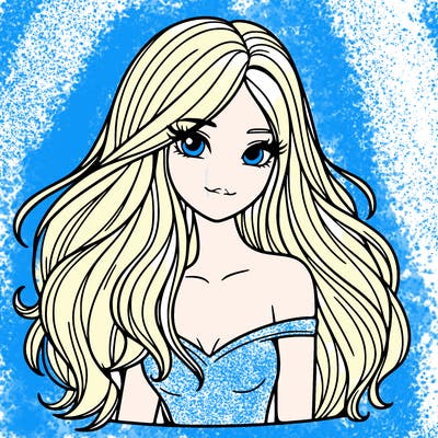 a beautiful girl with her hair down