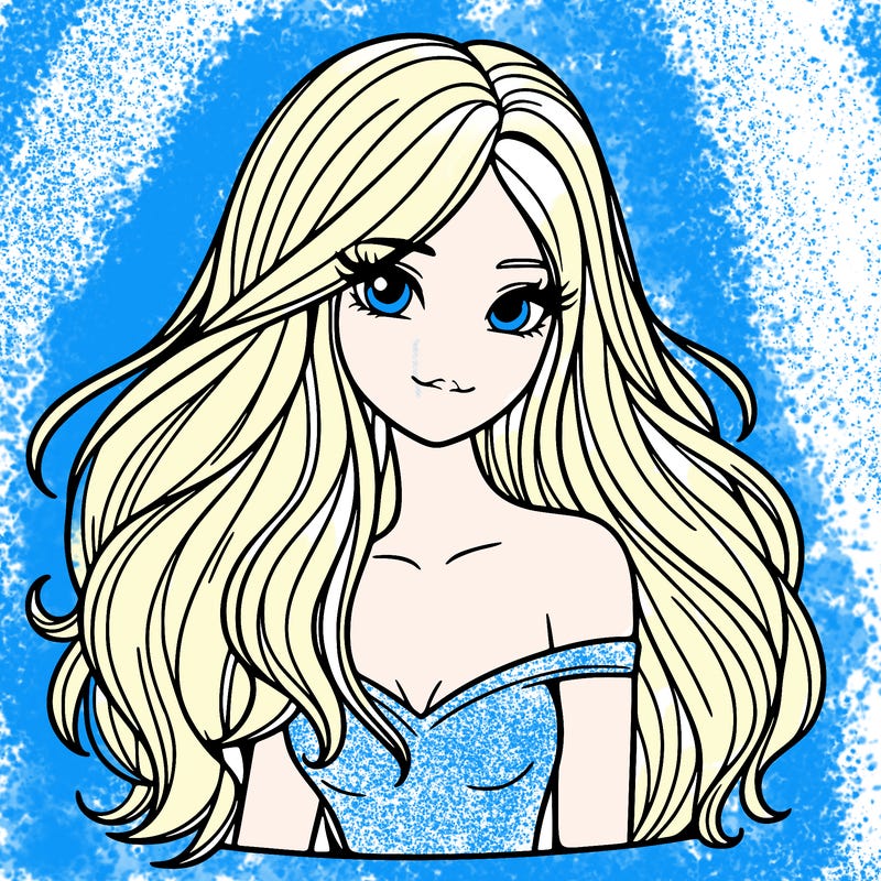 a beautiful girl with her hair down