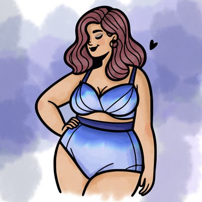 plus size woman bathing suit