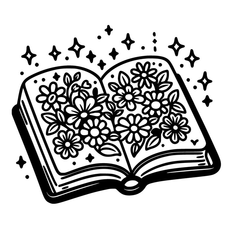 open book flowers