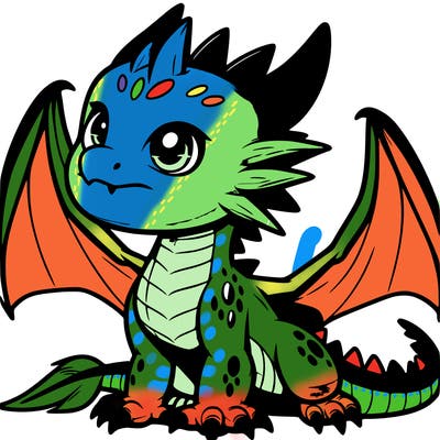 fierce baby night dragon