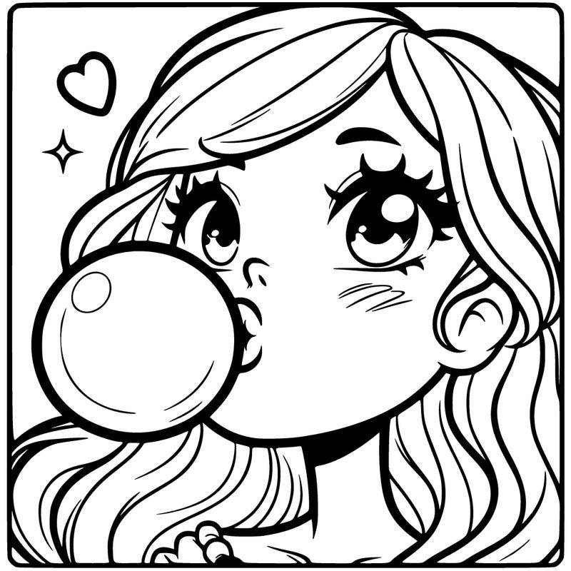 blowing bubblegum